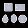 Espejo creativo AB gota de agua cuadrado redondo Molde de silicona para pegamento UV DIY colgante de diamante de cristal molde para espécimen de flor seca