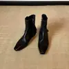 Nuevos Zapatos de Mujer Otoño/Invierno 2026 Estilo Francés Punta Fina Tacón Grueso Botines con Cremallera Lateral Moda Versátil Botas de Tacón Alto