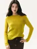 Nuevo Suéter de Punto de Seda y Cachemira con Cuello Redondo para Mujer Otoño/Invierno 2026 Suéter Hueco Suave Agradable a la Piel Capa Base