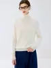 Nueva colección de otoño e invierno: suéter de cachemira pura para mujer, prenda de alta calidad, diseño de cuello alto, capa interior cálida, capa base elegante y versátil