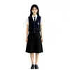 Conjunto de Uniforme Escolar Coreano Estilo Academia Unisex Chaleco de Punto Uniforme Uniforme de Clase Atuendo para Foto de Graduación Performance