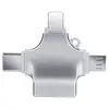 Adaptador Otg Tres en Uno Adecuado para Teléfonos Android Tipo-C de Apple, Lector de Tarjetas de Memoria USB Externo, Convertidor USB