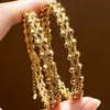 Pulsera de Abalorios Brillantes de Plata Pura S925, Popular Joyería Dorada Multifacética Llamativa de Celebridad de Internet, Lujo Ligero Vintage, Accesorio Versátil y Favorecedor