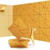 Painel Acústico de Fibra de Poliéster Transfronteiriço Hexagonal Chanfrado Conjunto de 12 Peças Painel de Parede Artístico Autoadesivo Painel Acústico para Parede Painel de Isolamento Acústico