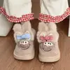 Botas de Neve Plataforma Tribal da Moda com Solado Grosso e Curto para Mulheres 2025 Outono e Inverno Novos Sapatos de Algodão Aconchegantes e Grossos para Mulheres