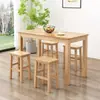 Mesas y sillas de comedor de madera maciza para comida rápida, mesas y sillas grandes para puestos de comida, juego de mesa y silla para cafetería, puesto de snacks, desayuno, simple y largo para uso doméstico