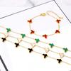 Pulsera de mariposa con concha estilo coreano moda de celebridad de internet acero de titanio no se decolora diseño de nicho Pulsera accesorios regalo para niña