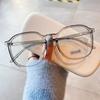 Librito Rojo Retro Transparente Gafas para Miopía para Mujer Celebridad de Internet Marco Grande Cara Sencilla Marco de Gafas Delgadas con Graduación