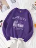 Sudadera Impresa Coliseo Italia para Mujer Casual Cuello Redondo Ropa Deportiva Millennial Bug Holgada Conjunto Multicolor