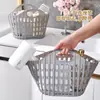 Cesta de Armazenamento Dobrável Multifuncional Transfronteiriça Cesta para Artigos de Higiene Pessoal de Banheiro Doméstico Cesta de Armazenamento Portátil de Mão Cesta de Armazenamento de Plástico