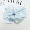 Presilhas de Cabelo Flor de Fita Canelada Personalizadas Atacado Acessórios de Cabelo Bordados com Fita Canelada Infantil Headwear Requintado de Princesa para a Parte de Trás da Cabeça