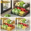 Estante de Almacenamiento de Cesta para Verduras de Cocina Encimera Doméstico Multicapa Simple Caja de Almacenamiento Dedicada para Verduras, Condimentos, Cebollas, Jengibre, Ajo