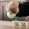 Set de Viaje de Lujo con Encanto Antiguo de Jade Grasa de Cordero Conveniente para Exteriores Set de Té Kung Fu con Tarro Taza Rápida para Negocios Se Puede Personalizar