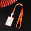 Porta-cartão de liga de alumínio, crachá de metal para trabalho, porta-crachá de funcionário, produção de crachás de fábrica, cordão, crachá de nome imprimível