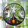 Decoración de Halloween Transfronteriza Niño Fantasma Cabeza de Calabaza Atrapador de Luz de Terror Colgante para Hogar Ventana Porche Jardín