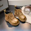 Botas de Cuero Estilo Británico para Niñas Otoño/Invierno 2026 Nuevas Botas Cortas Cálidas de Suela Suave con Felpa Moda de Corte Bajo Botas Individuales Botas Martin