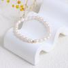 Pulsera de Perlas de Transferencia de Estilo Coreano Perla Natural de Agua Dulce Pulsera de Cuentas de Arroz Pequeñas Pulsera Elástica Pulsera de la Mejor Amiga de Mujer Pulsera Estilo ins