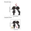 Suministro de comercio exterior de Amazon pareja beso romántico pegatinas de flores sala de estar dormitorio interruptor enchufe pegatinas de pared decorativas