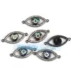 Accesorios de joyería europeos y americanos concha de abulón nácar circón incrustado ojo de diablo ojo maligno pulsera de mano