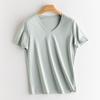 Camiseta de Algodón Mercerizado de Seda de Morera 2026 Fresca al Tacto Sin Planchar 13 Colores Verano Fresco Top Sedoso para Mujer