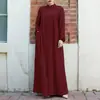 Fábrica de Origen Aliexpress Moda Femenina Transfronteriza Cárdigan con Cuello Alto y Bolsillos Mangas Abullonadas Vestido Verde