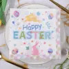 Servilletas de Papel Desechables Estampadas de Pascua Transfronterizas Suministros para Fiestas Navideñas de Amazon Servilletas para Restaurantes Occidentales