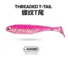Isca Macia Taiyu T-Tail 8cm 11cm Com Fio e Olho Isca Realista Isca Artificial Isca Macia PVC Afundante Duas Cores Isca de Imitação