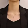 Collar de Zirconia de Estrella y Luna para Mujer, Estilo Coreano, Minimalista, Versátil, Diseño de Lujo Ligero, Cadena para Clavícula de Nicho