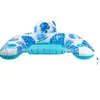 Cadeira Flutuante Inflável de PVC Transfronteiriça com Porta-Copos Brinquedo de Piscina de Verão Cadeira de Descanso Inflável em Forma de U