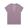 Io PedidoVerano 2026 Nueva Camiseta de Manga Corta con Cuello en V Estilo Francés para Mujer, Top de Moda y Versátil para Figuras Pequeñas