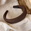 Faixa de Cabelo de Tecido Retro com Bolinhas para Mulheres, Estilo Coreano e Japonês, Versão Larga, Realça a Testa, Simples e Versátil, Algodão e Linho, Acessório de Cabelo que Não Aperta