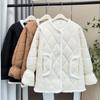 2024 plus size feminino inverno nova idade-redução quente algodão-acolchoado jaqueta 200kg menina gordinha moda pelúcia borda algodão-acolchoado jaqueta 5351