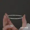 Pulsera Ginny's Ginny de Lujo Ligero Brillante de Alta Gama para Mujer Diseño Nicho de Moda Pulsera Apilada Pulsera de Acero Titanio sin Color