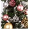 Decoração de bola de Natal oca galvanizada 6cm8cm bola de plástico colorida pingente de árvore de Natal suprimentos de decoração de feriado