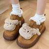 Botas de Neve Maillard com Solado Grosso para Mulheres 2024 Inverno Novo Versátil Fofo Desenho Animado Forradas com Lã Quente Pelúcia Algodão Sapatos para Mulheres