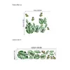 Póster de Hojas Verdes de Plantas y Mariposas Transfronterizo, Pegatina de Pared para Fondo de Pared de Dormitorio y Sala de Estar, Puede Cubrir Imperfecciones, Autoadhesivo de PVC