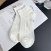 Calcetines Blancos de Verano Nuevos Calcetines Cortos de Mujer Algodón Transpirable Malla Fina Encaje Estilo Ballet Calcetines Cortos de Verano Calcetines de Mujer