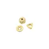 Ouro Mate 18K Cobre Envolvido Areias Douradas Triângulo Retrô Grande Furo Contas Método Antigo Dourado Fio DIY Colar Pulseira Contas Contas Soltas