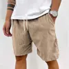 2026 Nuevos Pantalones Cortos de Pana para Hombre Verano Sueltos Casuales de Moda a la Rodilla Estilo Europeo y Americano Pantalones Deportivos de Calle