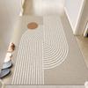 Tapete de Seda Doméstico Simples para Remoção de Poeira Interna e Externa Tapete Resistente à Sujeira para Entrada Tapete para Esfregar os Pés Tapete Decorativo Recortável para Corredor