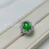 Anel de Calcedônia Natural Banhado a Prata Incrustado Anel Cubo de Açúcar Vivo Ágata Anel de Diamante Inteiro de Luxo Fabricante de Anéis Atacado