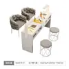 Conjunto Multifuncional de Mesa e Cadeira para Manicure, Oferta Especial, Estação de Manicure Econômica Individual/Dupla de Luxo, Design Cremoso Tendência Estilo Ins