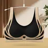 Litching Ropa Interior sin Marcas para la Espalda Sujetador Push-up de Una Pieza sin Aros de Acero para Mujer Pecho Grande Anticaída Sujetador Deportivo