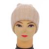 Cara Gorro de Punto Grueso de Color Sólido Pequeño para Mujer Otoño e Invierno Cálido Combinable Gorro de Punto de Pelo de Conejo