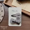 Nuevo Pasador de Pelo de Tela Estilo Coreano Otoño e Invierno con Lazo Retro para Niños, Pinza para el Pelo Hecha a Mano para Moño Lateral de Flequillo para Niñas