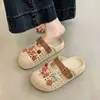Sandálias Mary Jane Birkenstock perfuradas para mulheres, novo modelo verão 2026, adequadas para uso externo, antiderrapantes, respiráveis, com sola macia, chinelos bonitos e versáteis