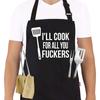 Delantal Popular Transfronterizo de Poliéster con Cuello Halter para Cocina Casera, Horneado, Regalo para Hombres y Mujeres, Delantal con Estampado de Letras para Parejas, Venta al por Mayor