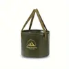 Balde de Água Dobrável Portátil para Exterior Balde para Buscar Água de Viagem Balde Portátil de PVC Balde de Pesca Balde de Água de Grande Capacidade para Acampamento