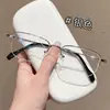 Nova Moda Celebridade da Internet Unissex High-End Aparência Natural Metal Semi-Aro Armação Grande Armações de Óculos Fabricante de Danyang Atacado