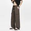 Pantalones Casuales de Trabajo de Marca de Moda para Hombre, Verano 2026 Delgados de Secado Rápido para Exteriores Funcionales de Corte Holgado Pantalones Paracaídas para Adolescentes